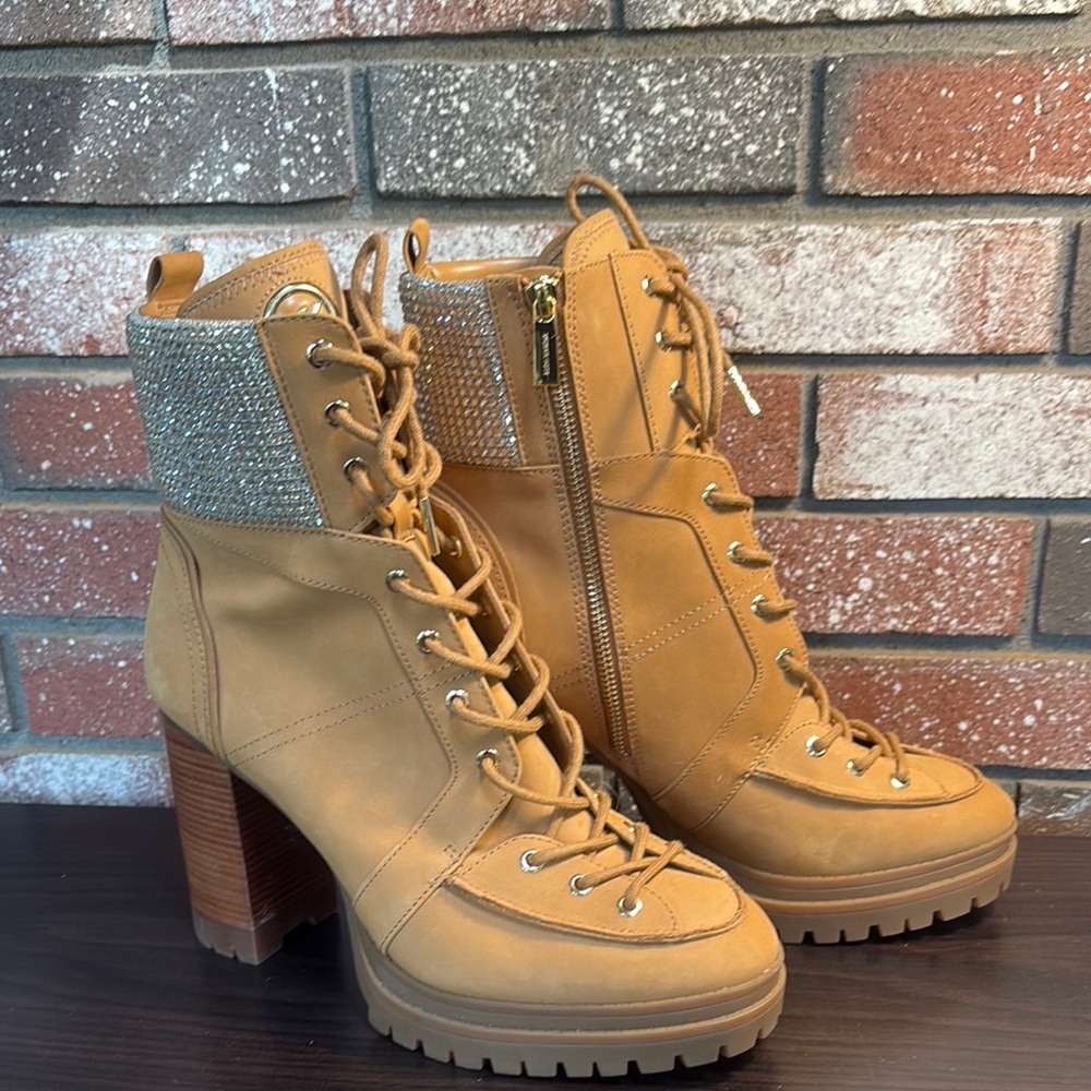 MICHAEL KORS Jeweled Lace-Up Ankle Boots